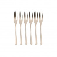 Sambonet Taste Antique - Edelstahl / PVD Champagner Juego de 6 tenedores para pastel