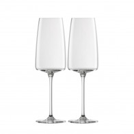 Zwiesel Glas Vivid Senses Copa de champán con punto de efervescencia 388 ml / h: 240 mm / juego de 2