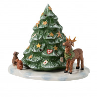 Villeroy & Boch Christmas Toys Árbol de Navidad con animales del bosque - con vela de té 23x17x17 cm