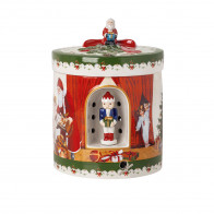 Villeroy & Boch Christmas Toys Paquete de regalo redondo Santa trae regalos - con caja de música 'Noche de paz' d: 16/ h: 21,5 cm