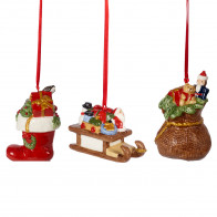 Villeroy & Boch Nostalgic Ornaments Adornos regalos - colgante de 6,3 cm juego de 3 piezas