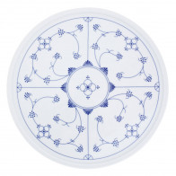 Kahla Blau Saks - Indisch Blau - Strohblumenmuster Plato / Bandeja para tartas 31 cm
