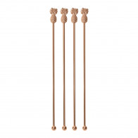 Sambonet Paderno Bar Utensils Set de agitadores de cóctel Ananas de 4 piezas de 18,5 cm