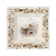 Gien Fayencerie Sologne Bandeja cuadrada profunda 17 x 17 cm