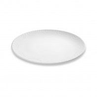 Gmundner Keramik Weißgeflammt Plato ovalado 33x26x2,5 cm