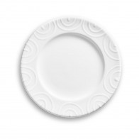 Gmundner Keramik Weißgeflammt Plato de postre / plato de desayuno Gourmet d: 18 cm / h: 1,8 cm
