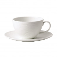 Wedgwood Gio Weiß Taza de té de 0,26 L con platillo de 2 piezas
