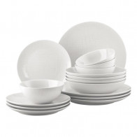 Rosenthal Mesh Weiß Conjunto combinado (con cuenco para cereales) de 16 piezas