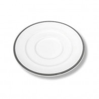 Gmundner Keramik Grauer Rand Platillo de espresso con bandera Gourmet 16 cm