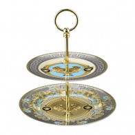 Rosenthal meets Versace Prestige Gala Le Bleu Etagere pequeña 2 piezas 18-22 cm