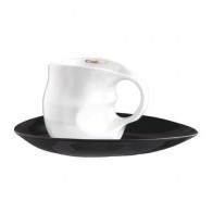 Luigi Colani Ab ovo Black & White Taza de café / Taza de cappuccino 2 piezas 0,23 L