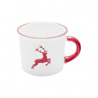 Gmundner Keramik Rubinroter Hirsch Taza de café lisa 0,24 L / h: 7,8 cm