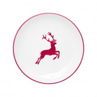 Gmundner Keramik Rubinroter Hirsch Plato de postre / Plato de desayuno Cup d: 20 cm / h: 2,6 cm