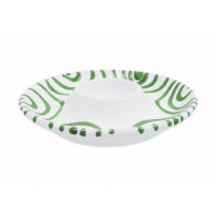 Gmundner Keramik Grüngeflammt Portahuevos liso d: 12 cm