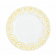 Gmundner Keramik Gelbgeflammt Plato Gourmet d: 29 cm / h: 2,2 cm