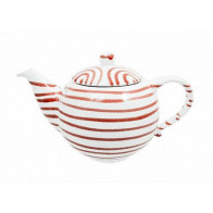 Gmundner Keramik Rotgeflammt Tetera lisa 1,5 L / h: 16,5 cm