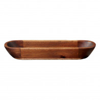 ASA SELECTION Wood Dark Akazie Massiv Cuenco ovalado 38x10,5 cm / h: 4,7 cm