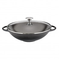 Küchenprofi PROVENCE Wok con tapa de vidrio Provence Negro d: 30 cm / h: 9 cm