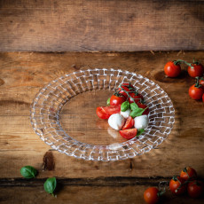 Nachtmann Bossa Nova Plato pequeño / Juego de platos de ensalada de vidrio de 2 piezas de 23 cm