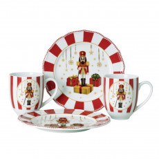 Hutschenreuther Christmas Love Red Juego 4 piezas
