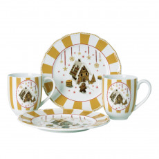 Hutschenreuther Christmas Love Beige Juego 4 piezas