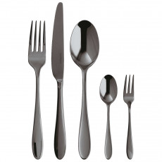 Sambonet Velvet Edelstahl PVD / 2Black Juego de cubiertos de 30 piezas
