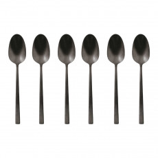 Sambonet Rock Diamond Edelstahl PVD / 2Black Juego de 6 cucharillas de café