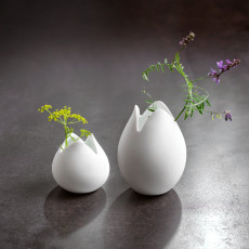 ASA Piccolini Vase Carve Mini weiß 9 cm