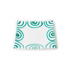 Gmundner Keramik Grüngeflammt Plato de postre / plato de desayuno 20x20x2,6 cm