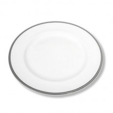 Gmundner Keramik Grauer Rand Plato de postre con banderita Gourmet 22 cm
