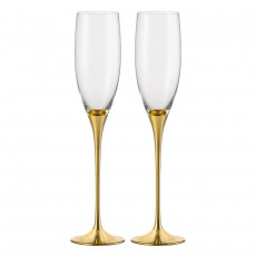 Eisch Champagner Exklusiv - Geschenkset Copas de champán doradas en estuche de regalo de 2 piezas / 180 ml