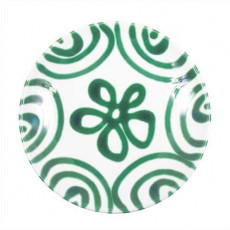 Gmundner Keramik Grüngeflammt Plato de taza de café/té Cup d: 15 cm / h: 2,5 cm