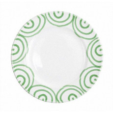 Gmundner Keramik Grüngeflammt Plato de postre / plato de desayuno Gourmet d: 22 cm / h: 2,2 cm