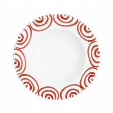 Gmundner Keramik Rotgeflammt Plato hondo Gourmet d: 24 cm / h: 4 cm