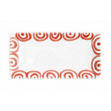 Gmundner Keramik Rotgeflammt Bandeja de aperitivos 22x11x2,7 cm
