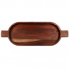 ASA SELECTION Wood Dark Akazie Massiv Tablero ovalado 49,6x18 cm / h: 3,5 cm