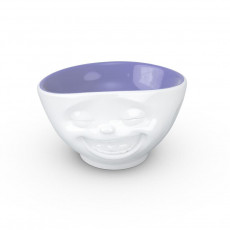 Fiftyeight Products TV Tassen Taza de café con leche de TV - Tazón interior lavanda riendo 0,5 L
