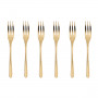 Sambonet Taste - Edelstahl / PVD Gold Juego de 6 tenedores para pastel
