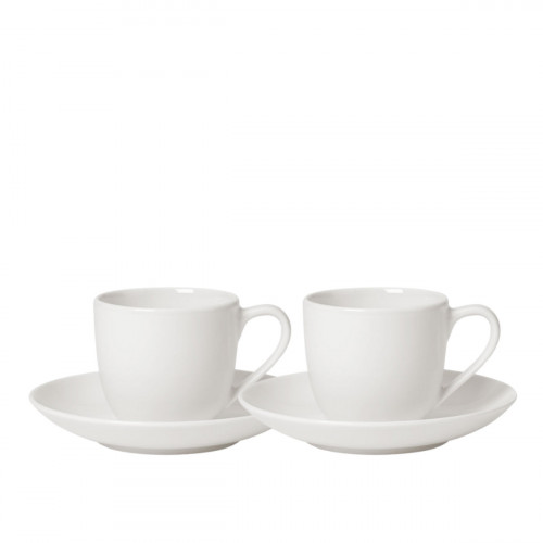 Villeroy & Boch For Me Weiß Espresso-setti 2 hengelle 4 osaa