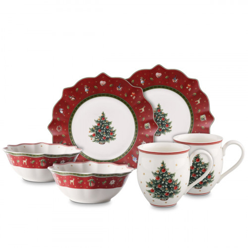 Villeroy & Boch Toy's Delight Aamiainen 2:lle punainen Setti 6 osaa