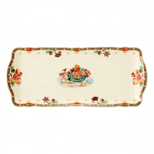 Seltmann Weiden Marie-Luise Weihnachtsnostalgie Suorakaiteenmuotoinen kakkulautanen 34,5x15 cm
