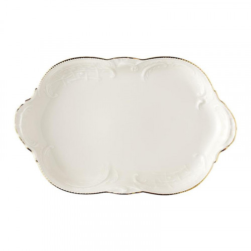 Rosenthal Sanssouci Elfenbein Gold Maito-/sokeritarjotin / levy 29 x 18 cm