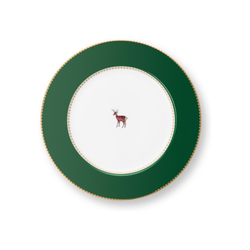 Pip Studio Love Birds Dark Green aamiaislautanen 21 cm