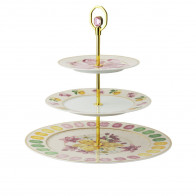 Swarovski x Rosenthal IDYLLIA Marshmallow 3-tasoinen tarjoilualusta