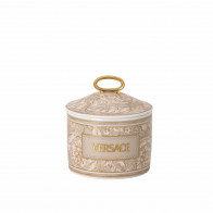 Rosenthal Versace Barocco Beige Duftkerze klein mit Deckel 9 cm