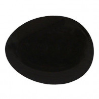 Luigi Colani Ab ovo Black & White Lautanen soikea musta Setti 2 kpl 21,5 cm