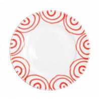 Gmundner Keramik Rotgeflammt Jälkiruokalautanen / aamiaislautanen Gourmet d: 22 cm / h: 2,2 cm