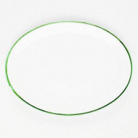 Gmundner Keramik Grüner Rand Ovaali lautanen 33x26x2,5 cm