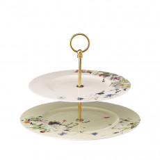 Rosenthal Brillance Grand Air Etagere 2-osainen. Ylempi lautanen 28 cm / Alempi lautanen 33 cm