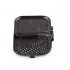 Le Creuset Grillpfannen und -platten Steakgrillilevy suorakulmainen, 36 cm, musta
